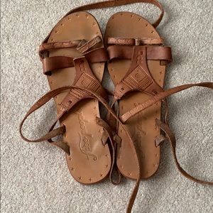 Free People Tow Hole Lace Up Sandals
